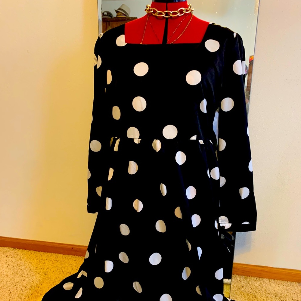 Polka dot maxi dress